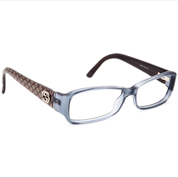 Gucci Modern Blue and Brown Rectangular Glasses GG 3184 74W - Picture 1 of 14